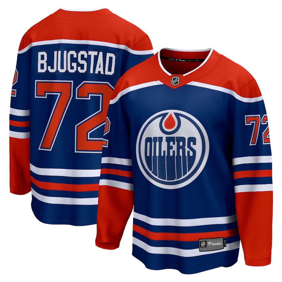 Men Edmonton Oilers #72 Nick Bjugstad Fanatics Branded Royal Home Breakaway NHL Jersey->edmonton oilers->NHL Jersey